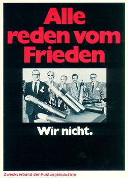 Plakat "Alle reden vom Frieden"